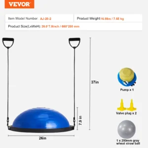 23/26 inch Half Exercise Ball Trainer Balance Ball
