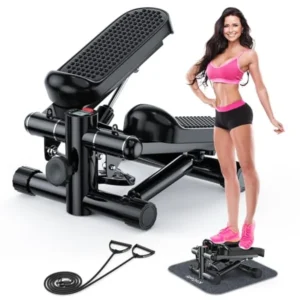 Portable Mini Stepper with Resistance Bands