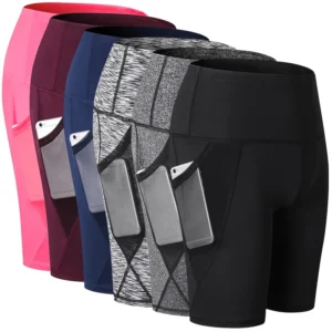 Summer Gym Shorts Women High Waist Compression