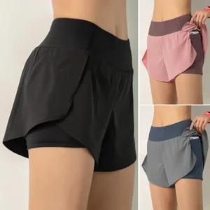 Women Running Shorts 2-in-1